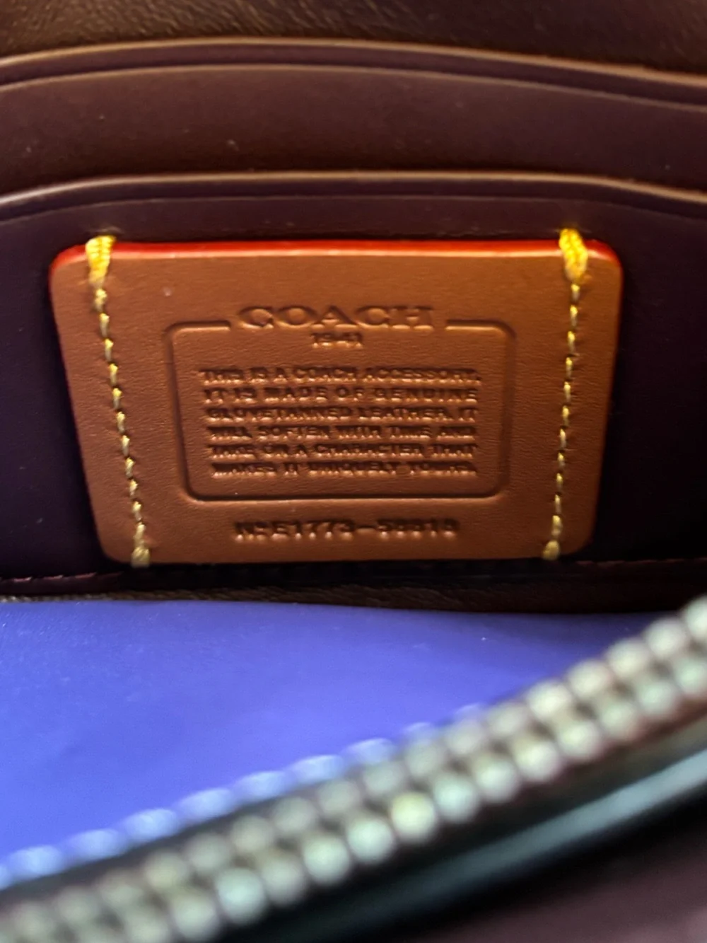 Coach Purple Leather Wristlet Wallet